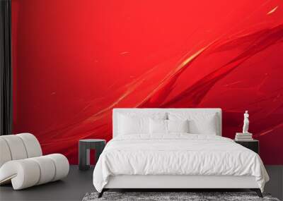 Bold crimson red abstract background with intense tones and rich gradients. Emphasizing boldness and passion. Ideal for dramatic and energetic designs. Wall mural