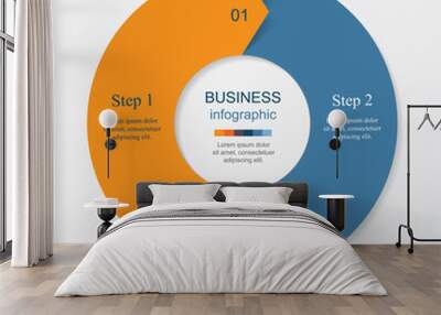 Vector infographic template Wall mural