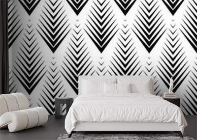 Seamless stylized palm pattern design Wall mural