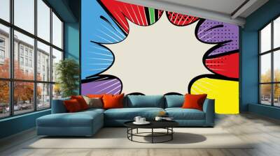 Cartoon background pop art style Wall mural