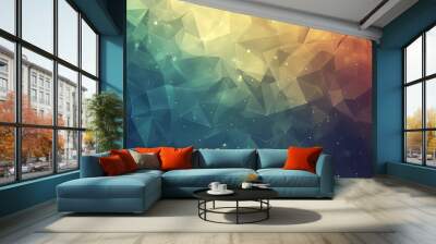 Abstract geometric background with triangle shape pattern Wall mural