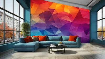 Abstract geometric pattern colorful modern background Wall mural