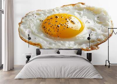 Fried egg isolated on transparent background  Wall mural