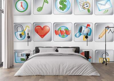 square buttons 2 Wall mural