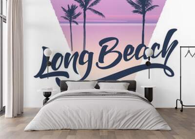 Time to relax tropical t-shirt print Wall mural