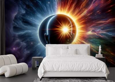 Neural Starburst: Mind's Galactic Synapse Wall mural