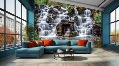 Waterfall at Virginia Waters Wall mural