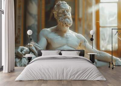 Stoic Greek Philosopher Thinking Man: Symbol of Stoicism and Philosophy Wall mural