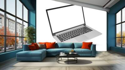 3d illustration laptop isolated on white background. laptop with empty space, screen laptop at an an Wall mural