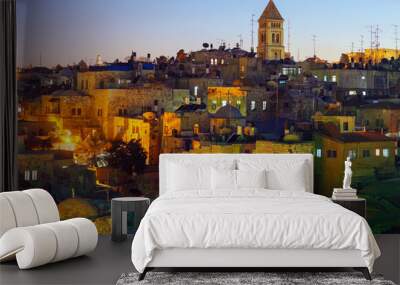 Jerusalem Old City at Night, Israel Wall mural