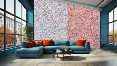 Grainy texture of pink and gray walls. grainy structure Wall mural