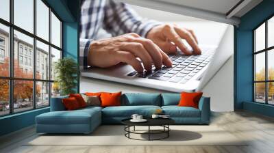 man working on a laptop Wall mural