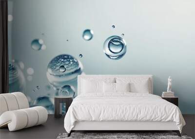 Serum Skincare Droplets in Close-Up Motion Wall mural