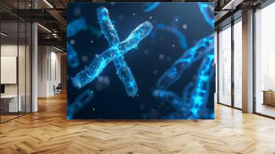 The XX chromosomes serve as a fundamental concept in human biology, pivotal in the areas of gene therapy, microbiology, and genetic research within medical science. Wall mural