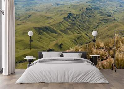 View of Maloti-Drakensberg Park near the Sani Pass. The mountain massif forms the border between the Kingdom of Lesotho and the Republic of South Africa. Wall mural