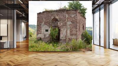 The ruins of an old abandoned castle, church Wall mural