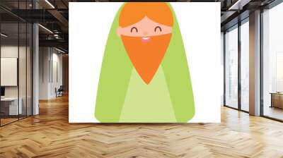 Isolated wise men Nativity character Christmas character Vector Wall mural