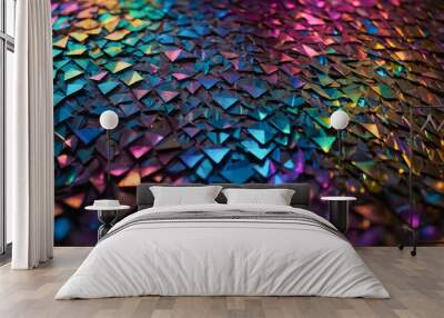 Colorful metallic vibrant background texture  Wall mural