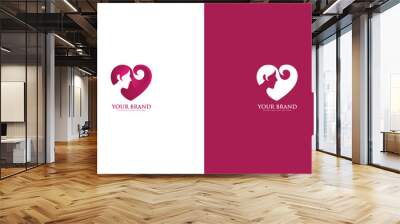 Love beauty logo, vector graphic design Wall mural