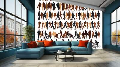 People silhouettes Wall mural