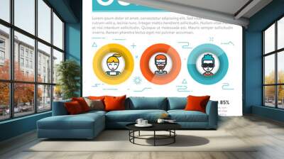 flat style, line design concept for corporate business for websi Wall mural