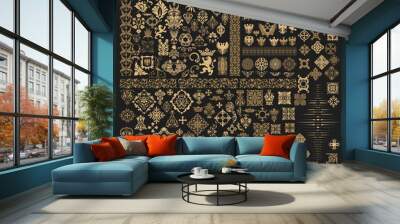 Mega set of baroque elements Wall mural