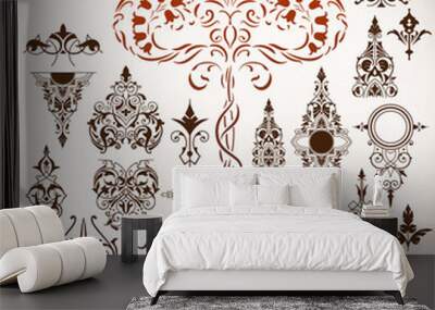 Set of banners and design elements Wall mural