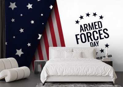 Armed forces day card or background. vector illustration. Wall mural