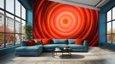 Red abstract background - tunnel Wall mural