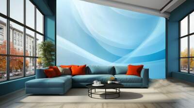 Delicate light blue abstract background Wall mural