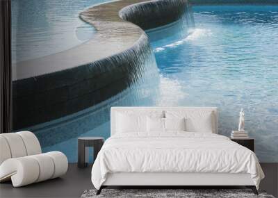 Swimming pool waterfall Wall mural