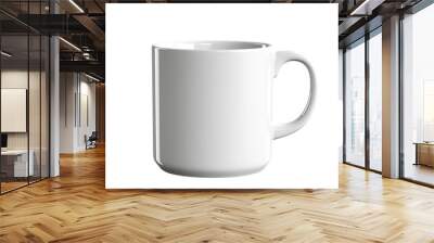 Empty blank white Coffee cup isolated on transparent background Wall mural