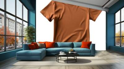 male brown t-shirt isolated on transparent background Wall mural