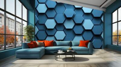 Illustrate a seamless hexagon pattern for a modern and stylish background. Wall mural