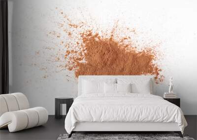 Cinnamon isolated on white background Wall mural