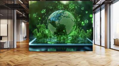 Digital Earth: Connecting Our World with Technology Wall mural