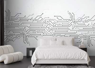 Abstract digital background with technology circuit board texture. Electronic motherboard illustration. Communication and engineering concept. Vector illustration Wall mural