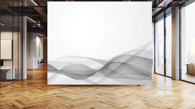 Abstract line white and gray color modern background design. Vector Illustration Wall mural