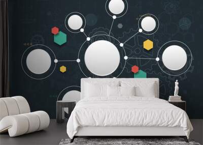 Abstract technological background Wall mural