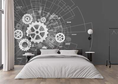 Abstract technology background Wall mural