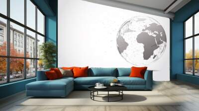 Global network connection. World map point and line composition concept of global business. Vector Illustration Wall mural