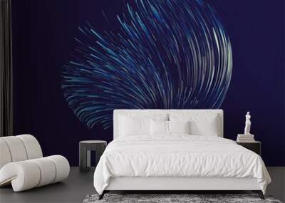 Lines composed of glowing, abstract technology background. Vector illustration Wall mural