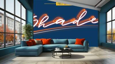 neon text effect that can be edited easily, letters are bright and attractive, you can use it for titles, quotes, promotional design elements and much more Wall mural