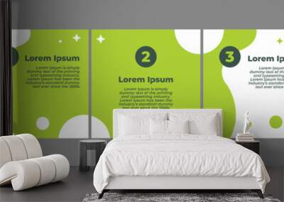 carousel layout mockup template with green theme for social media post Wall mural