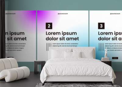 simple carousel layout template for social media posts Wall mural