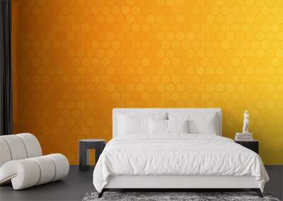 Abstract vector trendy orange hexagonal pattern. Modern polygonal background. Colorful mosaic. Wall mural