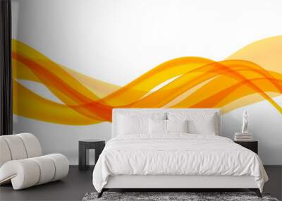 abstract wave background orange Wall mural