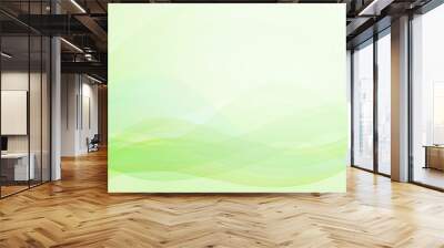 abstract wavy background green Wall mural