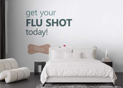 Flu shot concept with band aids Wall mural