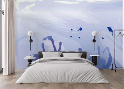 Graduation celebration with watercolor brush strokes. Wall mural